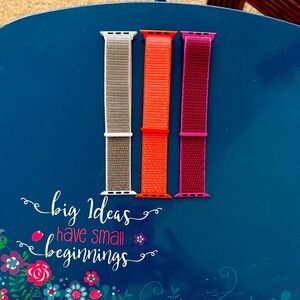 Set of Three Colorful Watch Bands